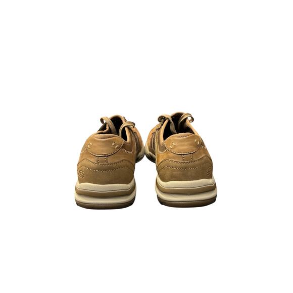 Skechers classic fit air cooled memory foam brown lace up shoes mens 8.5 - Picture 4 of 7